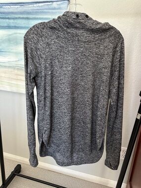 Athleta Heathered Charcoal Hooded Pullover